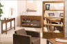 LORINE Brown Rectangular Console Table with 2 Drawers - Mindi Wood