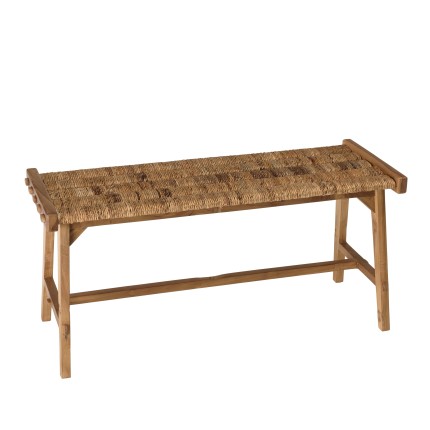 SIXTINE Bench 100x36cm - Natural Abaca Woven Seat