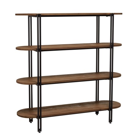 SIXTINE 4-Shelf Open Space Shelf Unit in Recycled Teak