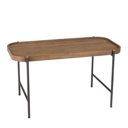 Table basse ovale SIXTINE en bois de teck recyclé