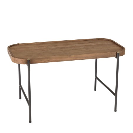 SIXTINE Oval Coffee Table 85x43cm - Recycled Teak Wood Top