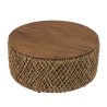 Table basse ronde SIXTINE en coco 85x85cm