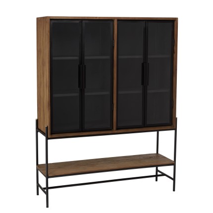 SIXTINE - Glass Door Sideboard with 6 Shelves