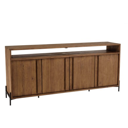 SIXTINE Sideboard - Recycled Teak Wood - 4 Doors & 2 Niches