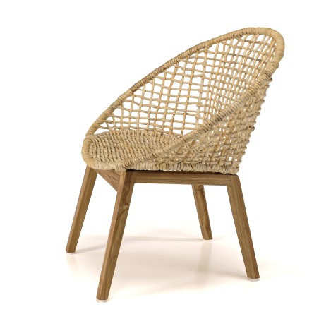 Fauteuil SIXTINE en abaca tressé