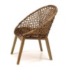 Fauteuil SIXTINE en abaca tressé