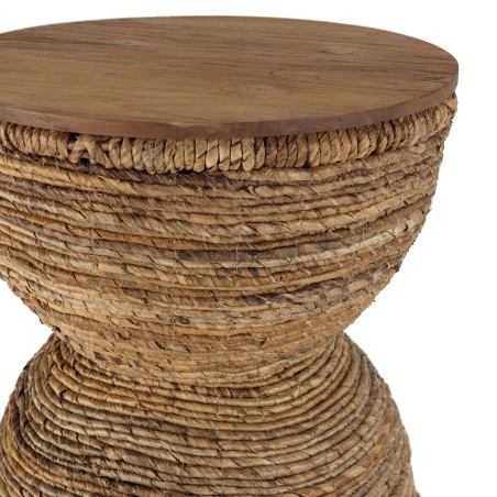 Tabouret SIXTINE en bois de teck recyclé