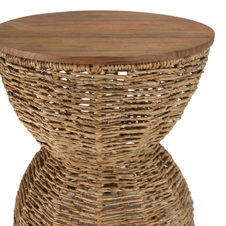 Tabouret SIXTINE en bois de teck recyclé