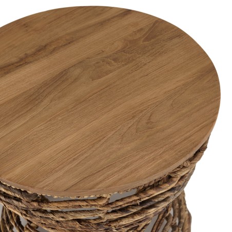 Tabouret en bois de teck recyclé SIXTINE
