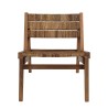 SIXTINE Recycled Teak Lounge Chair with Woven Seat