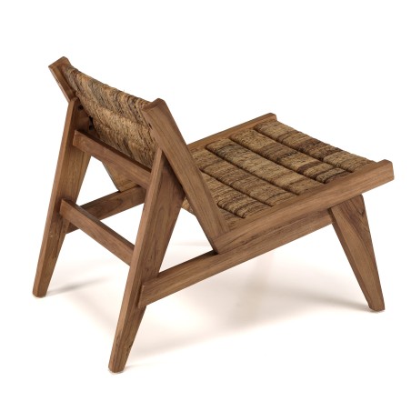 Fauteuil lounge SIXTINE en bois de teck recyclé