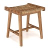 SIXTINE - Natural Abaca Woven Seat Stool