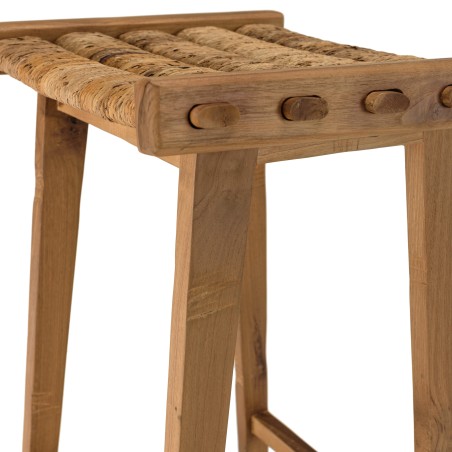 Tabouret haut SIXTINE en tissage naturel