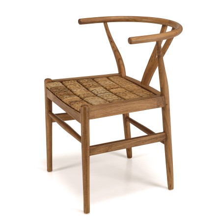 Chaise SIXTINE en bois de teck recyclé