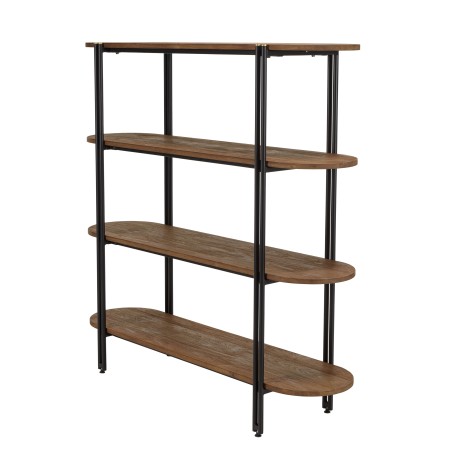 SIXTINE 4-Shelf Open Space Shelf Unit in Recycled Teak
