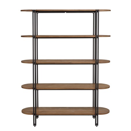 SIXTINE - 5-Shelf Open Space Shelf Unit in Recycled Teak