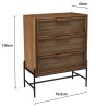 Sixtine 3-Drawer Chest in Recycled Teak Wood