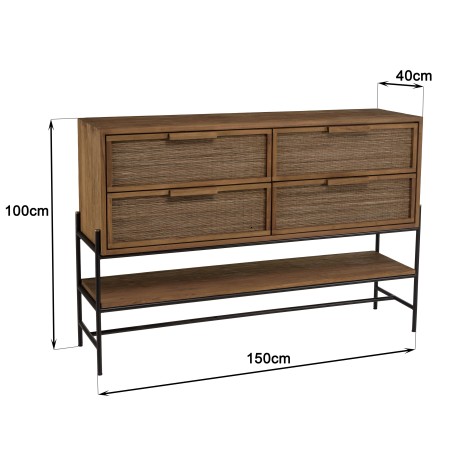 Buffet SIXTINE - Bois de teck recyclé