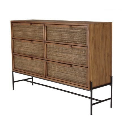 Commode SIXTINE en bois de teck recyclé