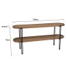 Console double plateau SIXTINE en bois de teck recyclé