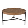 SIXTINE Round Coffee Table 58x58cm - Recycled Teak Top