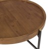 SIXTINE Round Coffee Table 58x58cm - Recycled Teak Top
