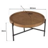 SIXTINE Round Coffee Table 58x58cm - Recycled Teak Top
