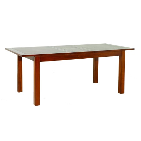 LORINE - Rectangular Dining Table in Brown with Extension, 160/200 cm