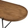 SIXTINE Oval Coffee Table 140x63cm - Recycled Teak Wood Top
