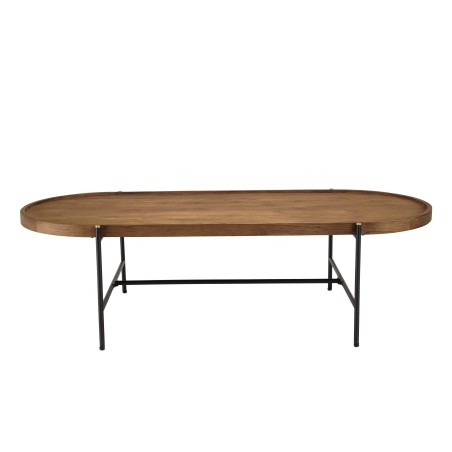 Table basse ovale SIXTINE en bois de teck recyclé