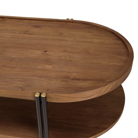 SIXTINE Oval Coffee Table with 2 Levels