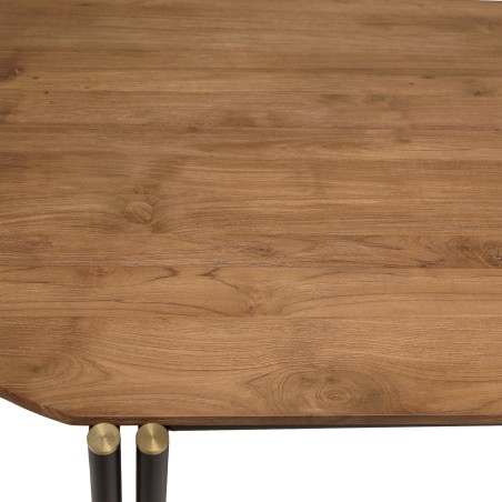 Table à manger ovale SIXTINE 200x105cm en bois de teck recyclé