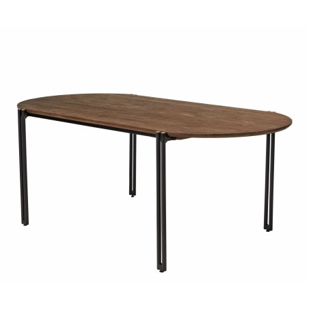 Table à manger ovale SIXTINE 200x105cm en bois de teck recyclé