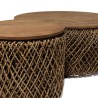 SIXTINE - Set of 3 Round Coffee Tables | Coconut Fibre Weave