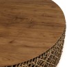 SIXTINE Round Coffee Table 100x100cm - Natural and Recycled Materials