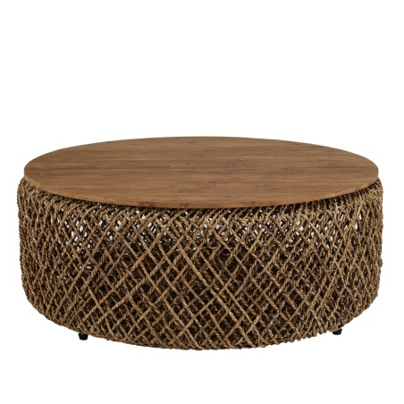 SIXTINE Round Coffee Table 100x100cm - Natural and Recycled Materials