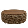 SIXTINE Round Coffee Table 100x100cm - Natural and Recycled Materials