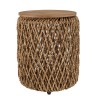 Table d'appoint ronde SIXTINE 40x40cm en fibre de cocotier