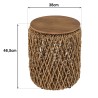 Table d'appoint ronde SIXTINE 40x40cm en fibre de cocotier