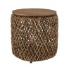 Table d'appoint ronde SIXTINE 50x50cm en fibre de cocotier