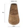 SIXTINE - Large Plant Pot in Natural Abaca Weave
