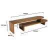 Meuble TV modulable SIXTINE en bois de teck recyclé