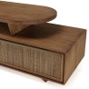 SIXTINE Modular TV Stand 140x40cm - Recycled Teak Wood with 2 Drawers