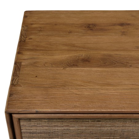 Buffet en bois de teck recyclé naturel 4 portes SIXTINE