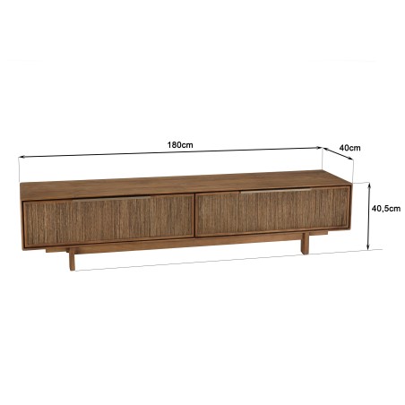 Meuble TV SIXTINE en bois teck recyclé