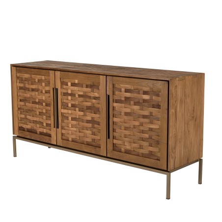 SIXTINE Recycled Teak Wood Sideboard with 3 Doors