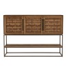 SIXTINE Recycled Teak Wood Sideboard - 3 Doors