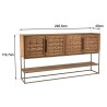 SIXTINE Recycled Teak Wood Sideboard with Bamboo Weave
