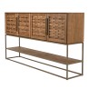 SIXTINE Recycled Teak Wood Sideboard with Bamboo Weave
