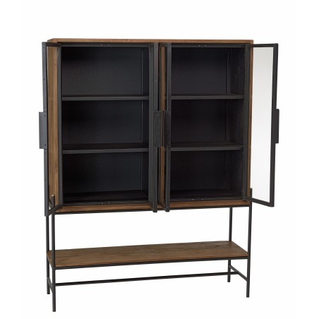 Buffet SIXTINE - 4 portes vitrées, 6 étagères, 1 niche